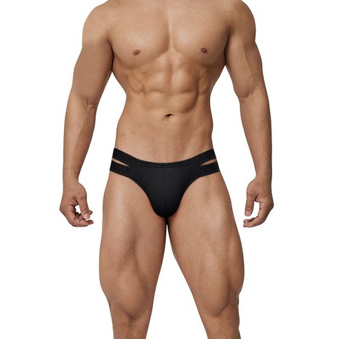 남성 삼각팬티 사이드 더블밴드 힙스터 통기성 스포츠 면팬티 Men''s Underpants