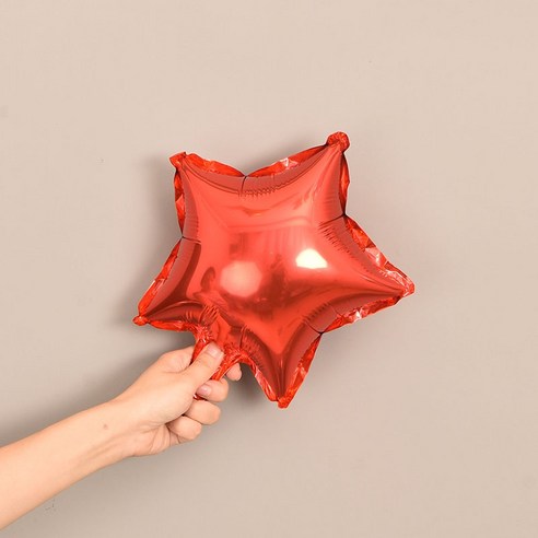 파티복닷컴 모양풍선 10개입, 21.별 레드 25.4cm