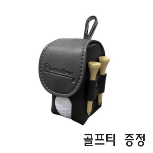 더무드민 고급 골프공케이스 골프공 볼주머니 파우치 (골프티 증정), 1개, 블랙
