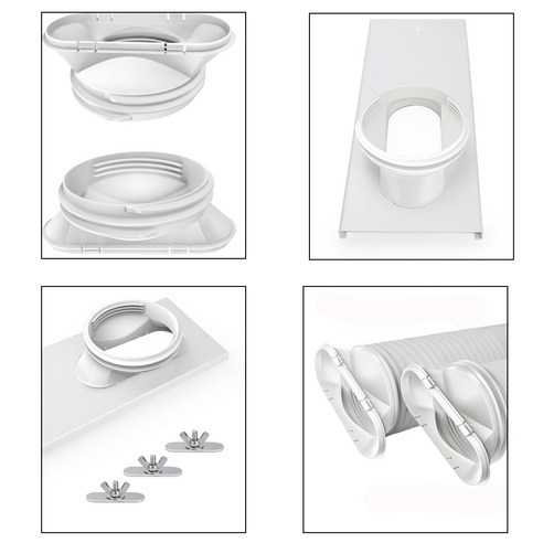 휴대용 창문형 에어컨  창문형에어컨 이동식 휴대용 창문 키트 에어컨 부품 슬 도어 벤트