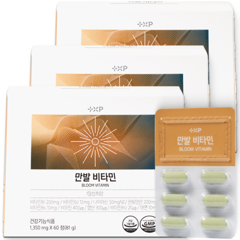 면역력 입술 수포 두드러기 비오틴 맥주효모 모발 비타민 미네랄 함유, 3개, 60정