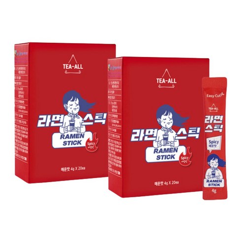 라면스틱 매운맛 4g x 20포