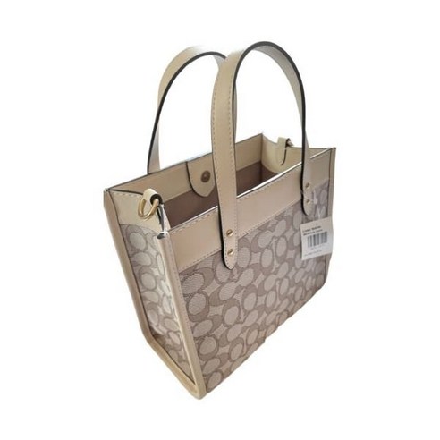 코치 토트 시그니처 필드 22 스트랩 핸들 가죽 사첼