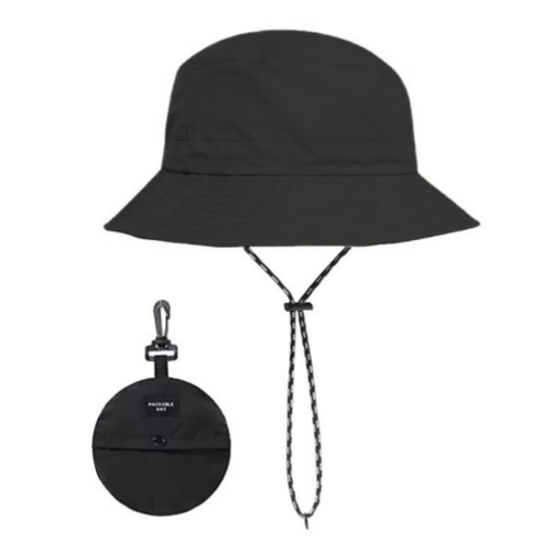 방수 포켓 스포츠 등산 모자, 블랙