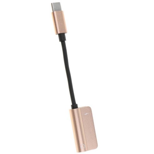 Type-C 3.5mm 잭 어댑터 어댑터 충전 및 헤드폰 2 In 1 Type-C ~ 3.5mm 헤드 Aux 오디오 USB C 케이블, 로즈 골드, 설명, 합금