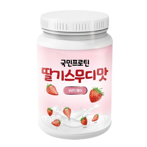 국민프로틴 딸기스무디맛 WPI 분리유청단백질 단백질보충제, 1kg/1개, 1개