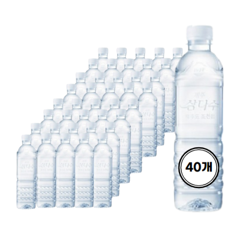 친환경 무라벨 삼다수, 40개, 500ml