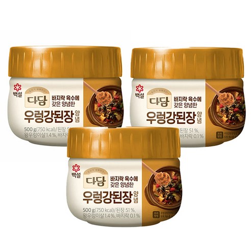 cj제일제당(주) 다담 우렁강된장양념, 500g, 2개