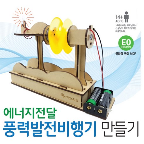 에너지전달 풍력발전 비행기 학습용 브로마이드 제공, 단품