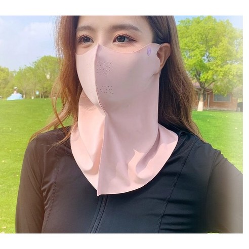 얼굴가리개 자외선차단 골프 스포츠 운전 여성 햇빛 여름용, 핑크, 1개