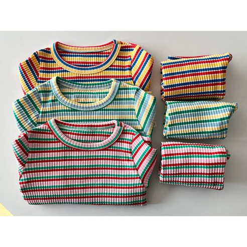 사랑스러운 우리 아이를 위한 봄날의 선물, 브로디제인 아동 실내복 세트 멀티스트라이프 브로디제인