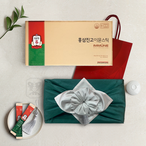 정관장 홍삼진고 이뮨스틱 보자기 포장 쇼핑백: 풍부한 선물 선택지