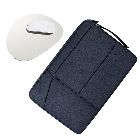 바운트 노트북파우치 가방 + 마우스패드, 파우치(네이비)+패드(크림)