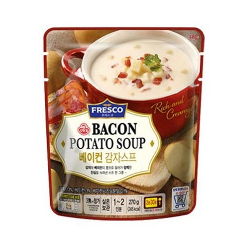 오뚜기 프레스코 상온 베이컨 감자스프, 270g, 3개