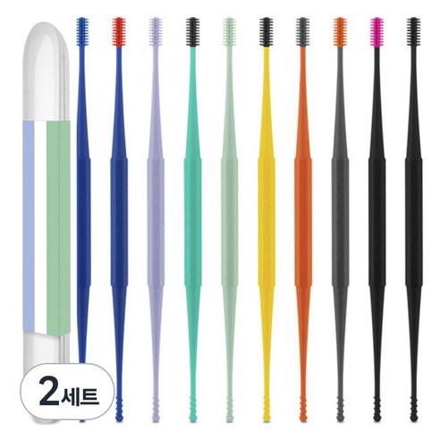 바우마켓 플라스틱 실리콘 양면 귀이개 10종, 2세트