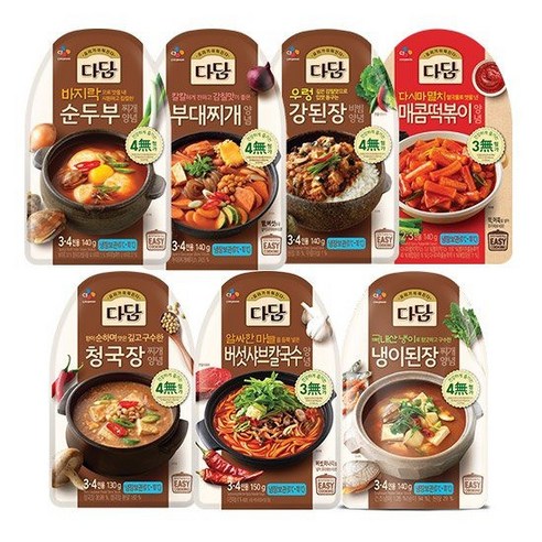 [제일제당] 다담 순두부/된장찌개 외 양념 10팩 세트, (냉장) 다담 냉이된장찌개 x 5개+ 청국장찌개, x 5개, 13. 냉이된장찌개x5 +청국장찌개양념x5