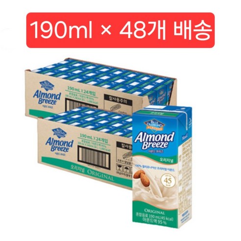 매일 아몬드 브리즈 오리지널 190ML 48팩, 48개