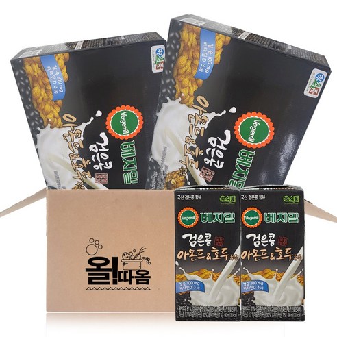 (올따옴) 정식품 베지밀 검은콩 아몬드앤호두 190ml 48개, 1개