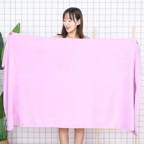 DFMEI 목욕타월 극세사 흡수 소프트 라지 퀵 건조 침대 라지 타월, 연한 자색, 35*75 두툼한 머리타올