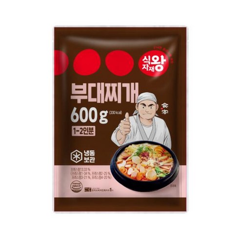 [홈쇼핑] [빠른배송] 백종원 빽쿡 부대찌개, 18개, 600g