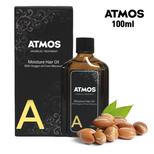 대용량 100ml ATMOS(아트모스) 미용실 쓰리데이즈 모로칸 아르간 헤어오일 헤어에센스 모르칸 모르칸 모로코, 2개