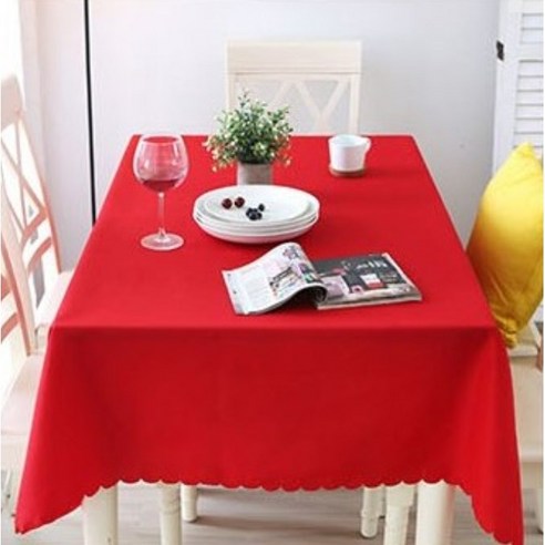 마켓감성 단색 홈파티 테이블보, 타입17 라이트레드, 180 x 120cm, 1개