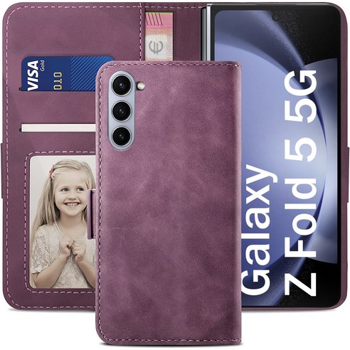 삼성 갤럭시 z폴드5 5G 지갑형 카드수납 다이어리 휴대폰리 케이스 galaxy z fold 5 Leather wallet case 적용