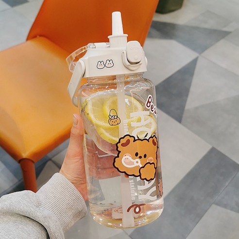 【휴대용 물병】물 컵 여성 슈퍼 대용량, 색깔5