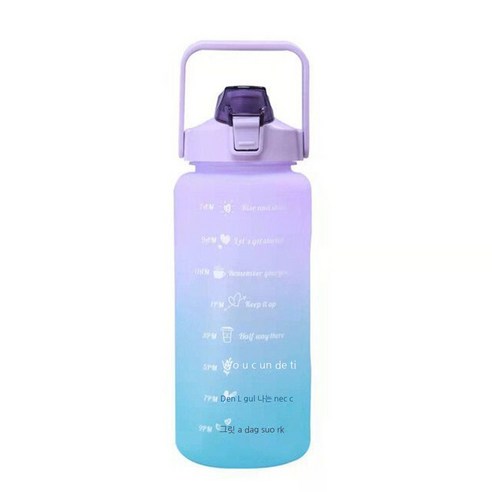 MEIISEO대용량 스포츠 물통 다기능 물병 휴대용 스포츠 물통 대용량 보온병, 2.0L, purple