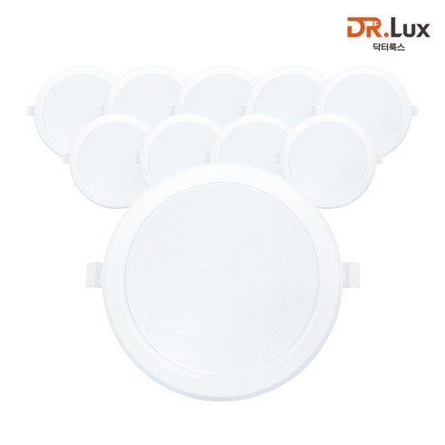 닥터룩스 LED 다운라이트 6인치 15W 방습형, 10개