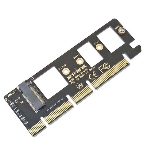 라이저 카드 컨버터 변환기NGFF M 키 M.2 NVME AHCI SSD-PCI-E PCI Express 3.0 16x x4 어댑터 XP941 SM951 PM951 A110 SSD, [01] None, [02] Black