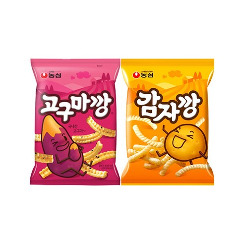 농심 고구마깡 + 감자깡, 1세트, 158g