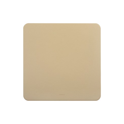 FENICE 조약돌 가죽 마우스 패드, SQUARE BEIGE, 1개