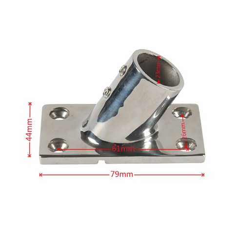 튼튼한 직사각형 베이스 스테인레스 스틸 보트 핸드 레일 피팅 천막 해양 요트용 예비 부품 쉽게 설치