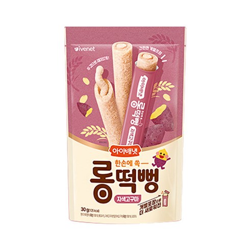 아이배냇 유아용 롱떡뻥 자색고구마 30g, 자색고구마맛, 6개