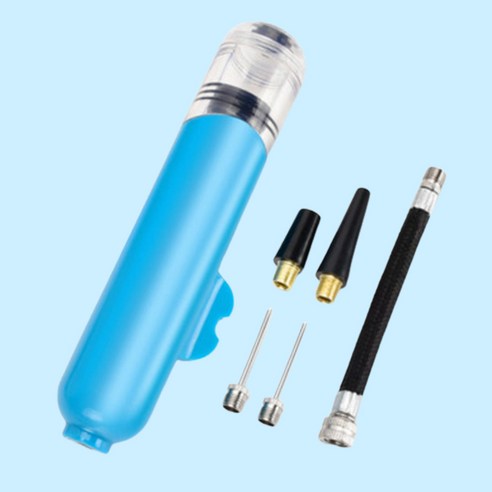 라라공방 미니 휴대용 축구공 농구공 멀티 에어펌프, 블루