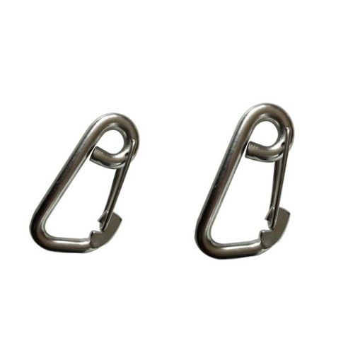 2PCS 실용적인 해양 보트 봄 스냅 후크 스테인레스 스틸 6x60mm 8x80mm, 304 스테인레스 스틸, 실버