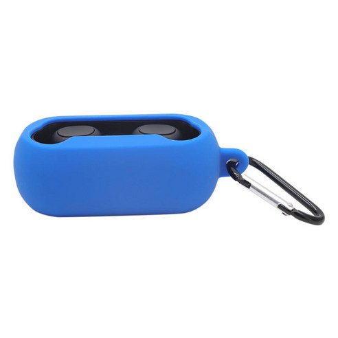 SoundPEATS TrueFree 용 실리콘 이어폰 케이스 보호 스킨 커버, 블루, 80x60x20mm