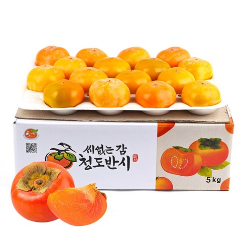 씨없는 홍시용 청도 반시 5kg, 1박스, (홍시용)5kg(36~40과/중소과/선물용)