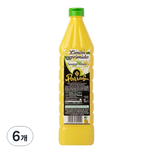 파라스 착즙 레몬 주스, 1000ml, 6개