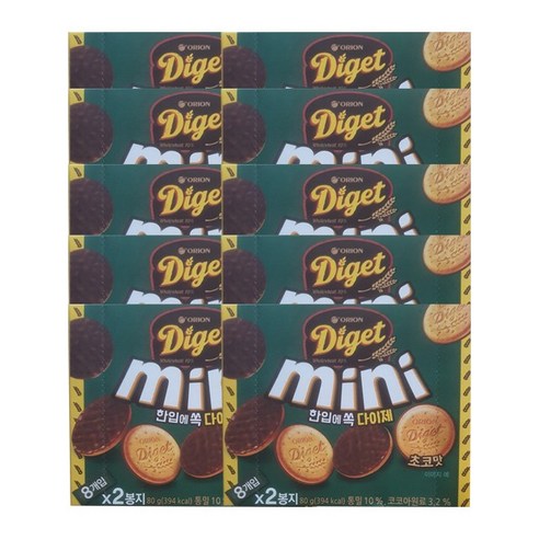 오리온 한입에쏙다이제 초코맛 80g x 10개