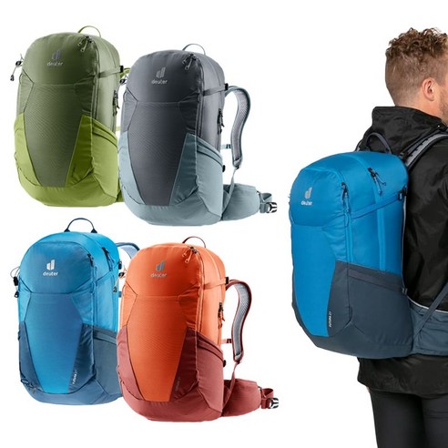 도이터 푸트라 등산 배낭 가방 27L 3400321 여행 트레킹 소형 백팩, 9907 chestnut-mandarine