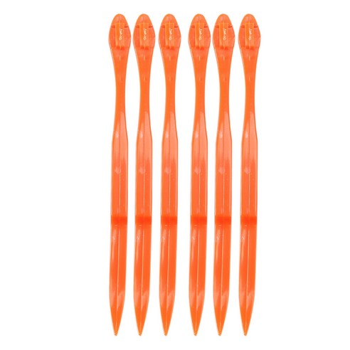 노 브랜드 밝은 오렌지 색상 주방 도구에 6PCS 쉬운 감귤 필러