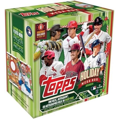 [미국] 2023 Topps 홀리데이 야구 트레이딩 카드 메가 박스 카드 100장