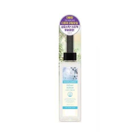 더허브샵 디퓨저 리필 오일, 다우니 코튼, 350ml