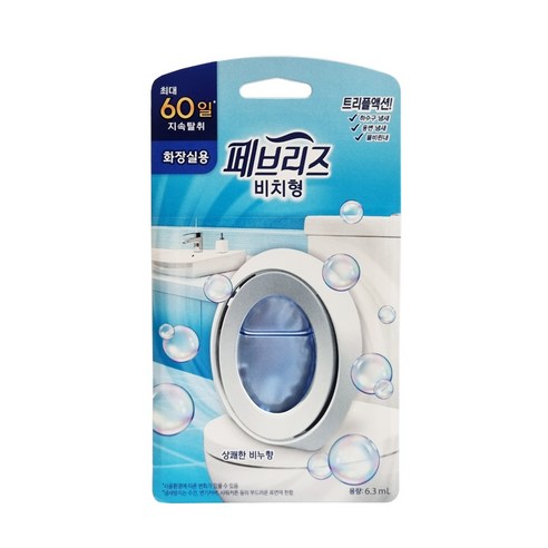 페브리즈 화장실용 비치형 상쾌한 비누향 1입, 6.3ml, 1개