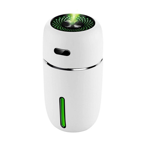 [진뢰] 미니 USB 자동차 가습기 에센셜 200ml 가정용 안개 메이커 LED 야간 램프 액세서리 침실, White
