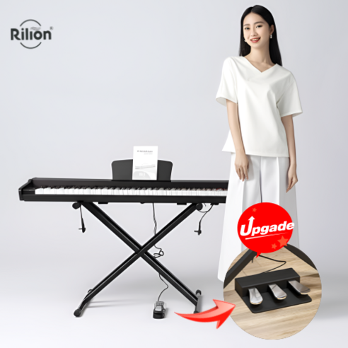 릴리온 88건반 디지털피아노: 벤츠 블랙 애쉬 우드형, 음악적 감성을 깨우다 디지털피아노