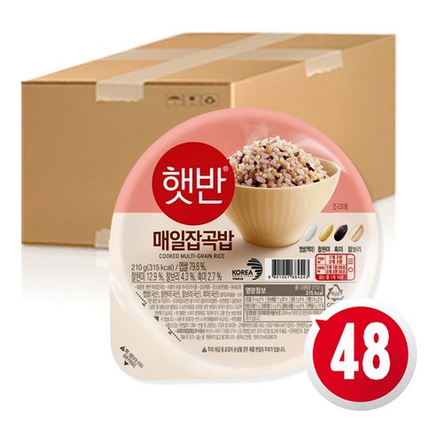 햇반 잡곡밥, 210g, 210g, 48개