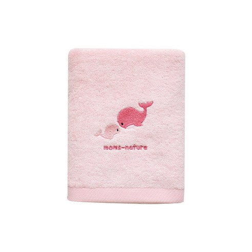 맘스네이처 대나무 아기 타올 40x80cm – 고래 디자인